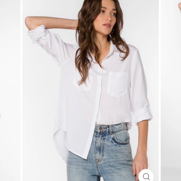 Velvet Heart White Button Up 3X - Picture 1 of 11